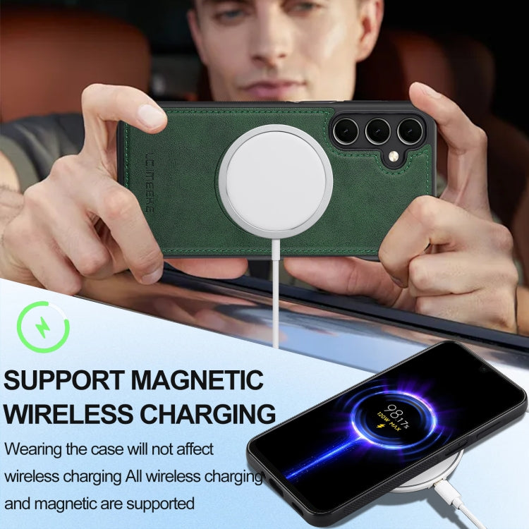 For Samsung Galaxy S23 FE 5G LC.IMEEKE Magsafe Phone Case(Green)