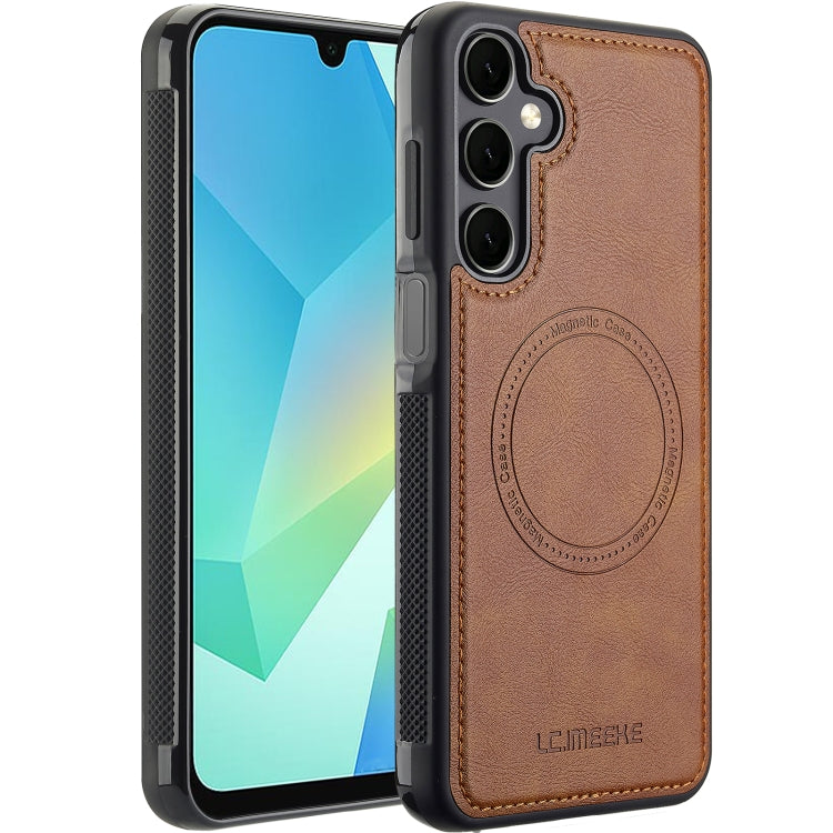 For Samsung Galaxy S23 FE 5G LC.IMEEKE Magsafe Phone Case(Brown)