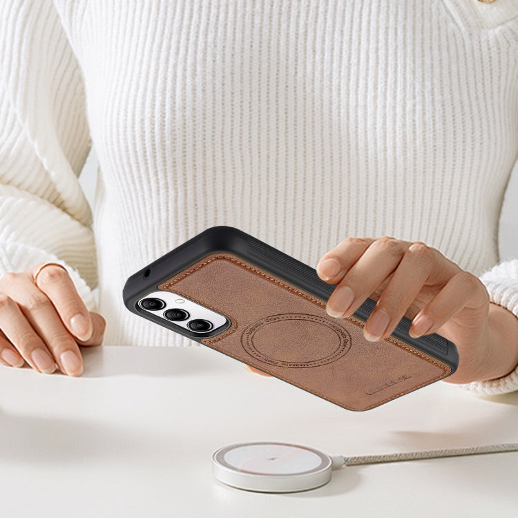 For Samsung Galaxy A14 4G / 5G LC.IMEEKE Magsafe Phone Case(Brown)