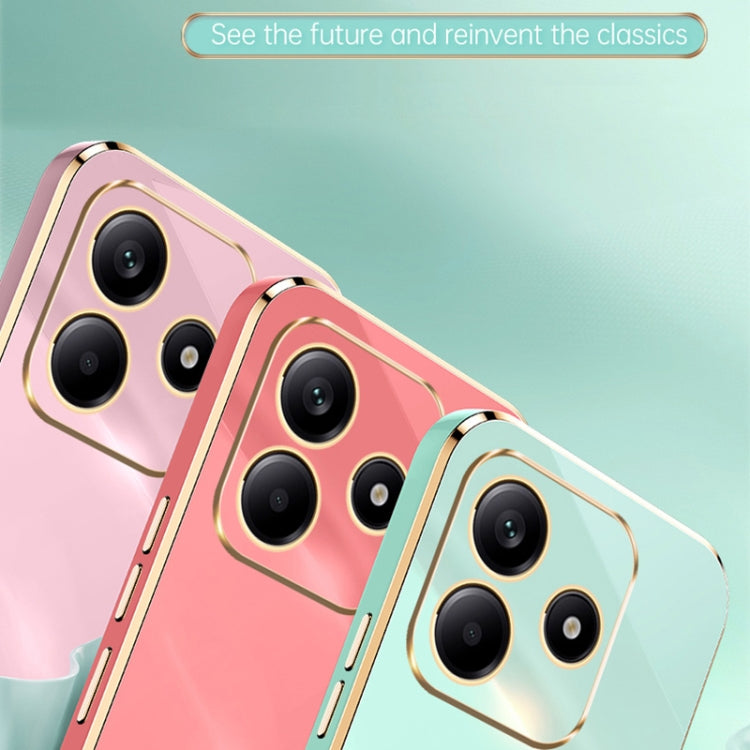 For Redmi Note 14 5G XINLI Straight Edge 6D Electroplate TPU Phone Case(Black)