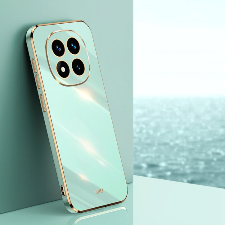For Redmi Note 14 Pro+ 5G XINLI Straight Edge 6D Electroplate TPU Phone Case(Mint Green)