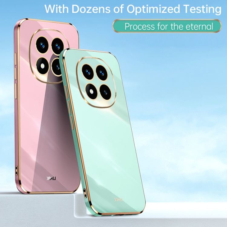 For Redmi Note 14 Pro+ 5G XINLI Straight Edge 6D Electroplate TPU Phone Case(Mint Green)