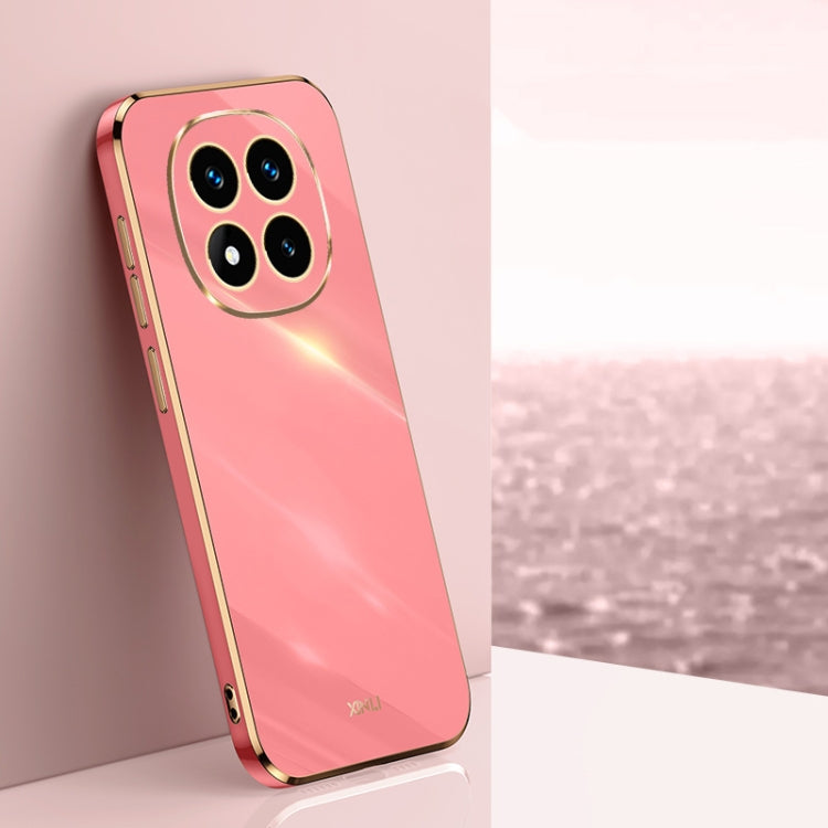 For Redmi Note 14 Pro+ 5G XINLI Straight Edge 6D Electroplate TPU Phone Case(Hawthorn Red)
