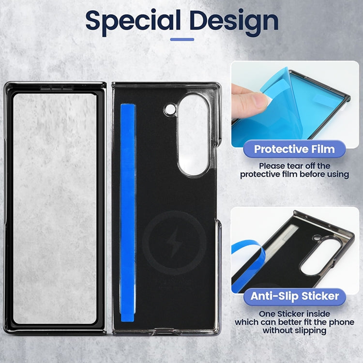 For Samsung Galaxy Z Fold6 VIETAO Integrated MagSafe PU Phone Case(Black)