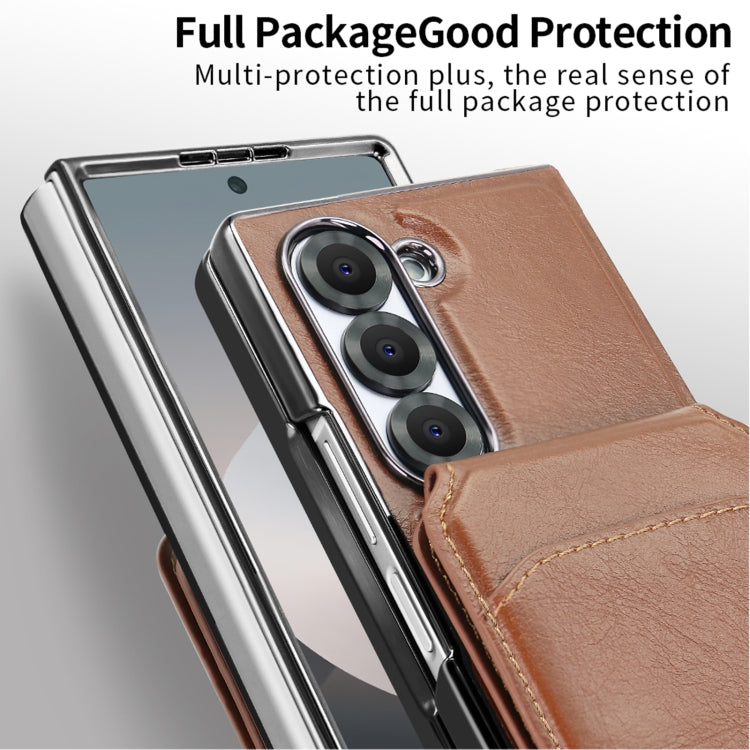 For Samsung Galaxy Z Fold6 VIETAO Integrated MagSafe RFID Detachable Card Bag PU Phone Case(Green)