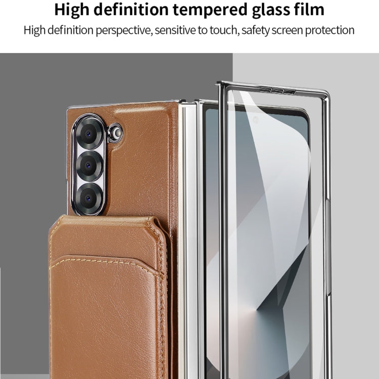 For Samsung Galaxy Z Fold6 VIETAO Integrated MagSafe RFID Detachable Card Bag PU Phone Case(Green)