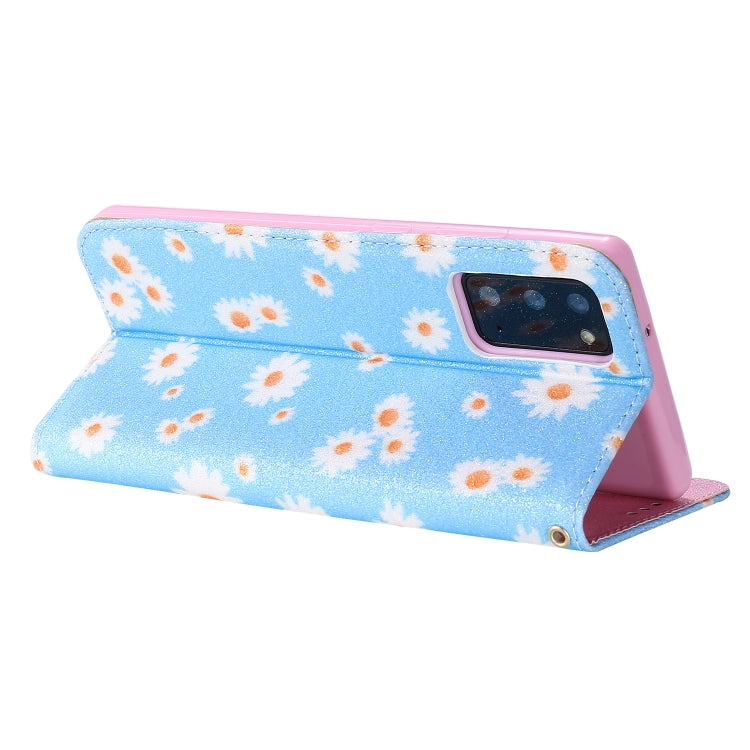 Glittering Daisy Magnetic Horizontal Flip Leather Case with Holder & Card Slots & Photo Frame, For Samsung Galaxy Note20