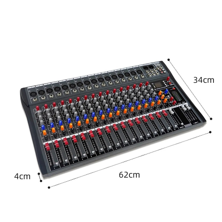 XTUGA CT160X 16-Channels Audio Mixer DJ Mixing Console with 48V Power Supply(AU Plug)