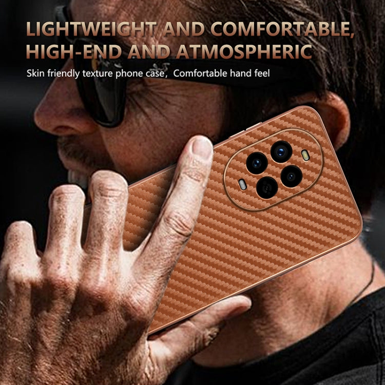 For Huawei nova 13 Pro AZNS Electroplated Edge Carbon Fiber Texture Phone Case(Black)