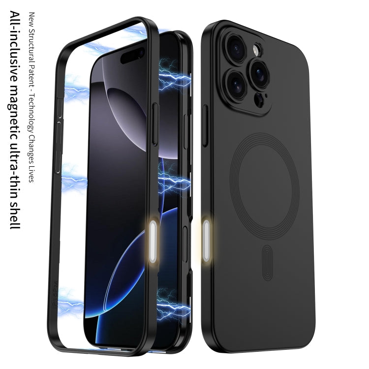 For iPhone 16 Pro Max GKK MagSafe Full Coverage Phone Case(Mountain Gray)