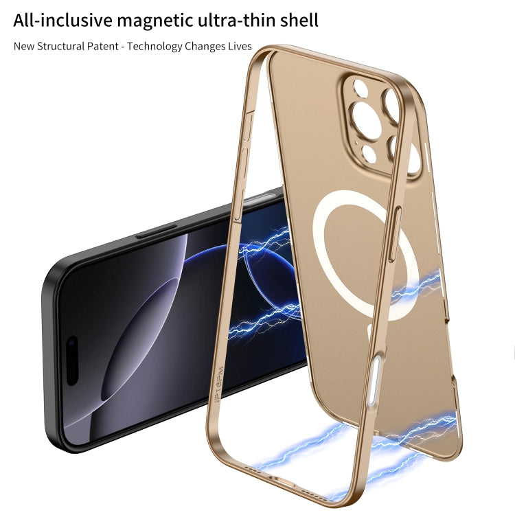 For iPhone 16 GKK MagSafe Full Coverage Phone Case(Mountain Gray)