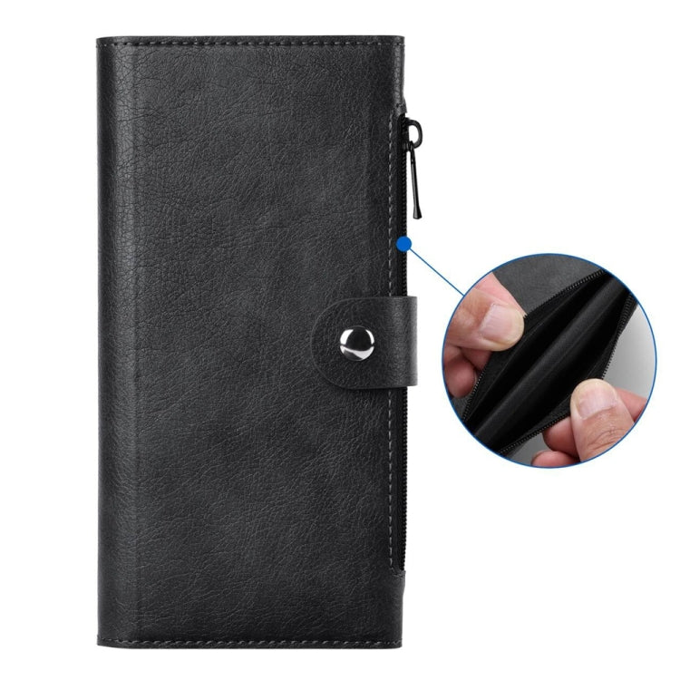 For iPhone 15 Pro Max ViLi GVS-C Series MagSafe Magnetic RFID Leather Flip Phone Case(Black)