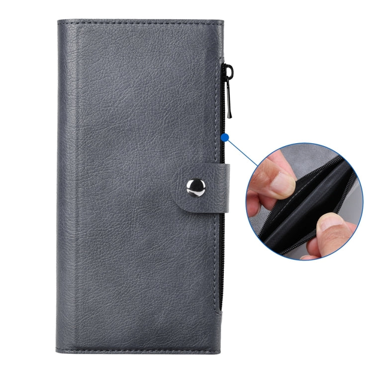 For iPhone 15 Pro ViLi GVS-C Series MagSafe Magnetic RFID Leather Flip Phone Case(Grey)