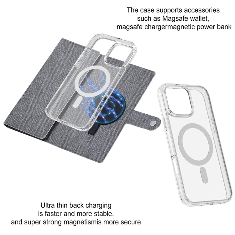 For iPhone 15 Pro Max ViLi GBS-C Series MagSafe Magnetic RFID Leather Flip Phone Case(Black)