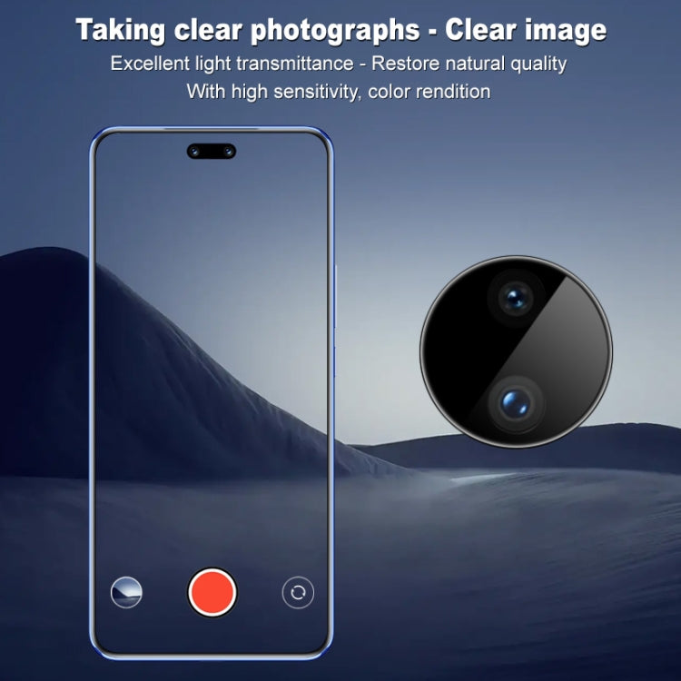 For Huawei nova 12 Pro imak Black Version HD Glass Rear Camera Lens Film, Self-positioning Version