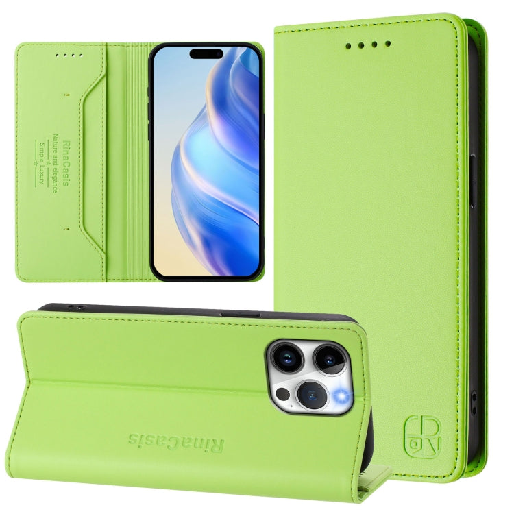 RC01 Dual-Folded Magnetic Suction RFID Leather Phone Case, For iPhone 13 Pro Max, For iPhone 13 Pro, For iPhone 13 mini