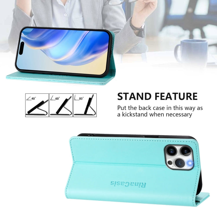 RC01 Dual-Folded Magnetic Suction RFID Leather Phone Case, For iPhone 12 / 12 Pro, For iPhone 12 Pro Max, For iPhone 12 mini