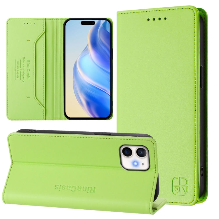 RC01 Dual-Folded Magnetic Suction RFID Leather Phone Case, For iPhone 12 / 12 Pro, For iPhone 12 Pro Max, For iPhone 12 mini