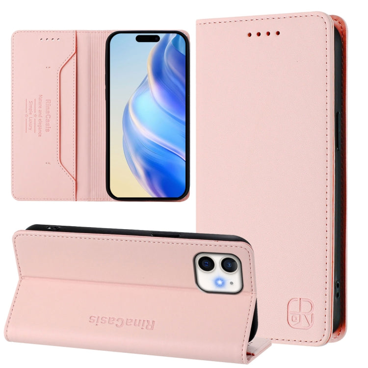 RC01 Dual-Folded Magnetic Suction RFID Leather Phone Case, For iPhone 12 / 12 Pro, For iPhone 12 Pro Max, For iPhone 12 mini