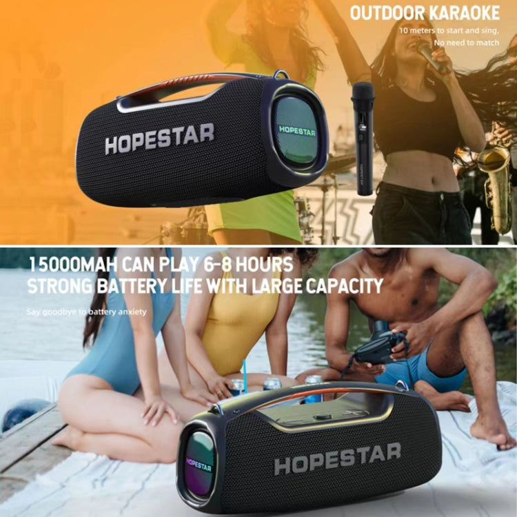 HOPESTAR A60 100W Outdoor Portable IPX6 Waterproof Bluetooth Speaker with Microphone(Blue)