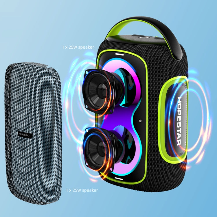 HOPESTAR H59 50W Outdoor Portable IPX5 Waterproof Bluetooth Speaker(Dark Green)