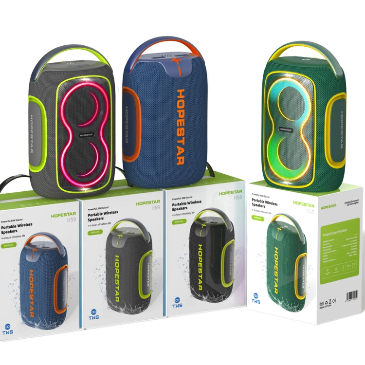HOPESTAR H59 50W Outdoor Portable IPX5 Waterproof Bluetooth Speaker(Grey)