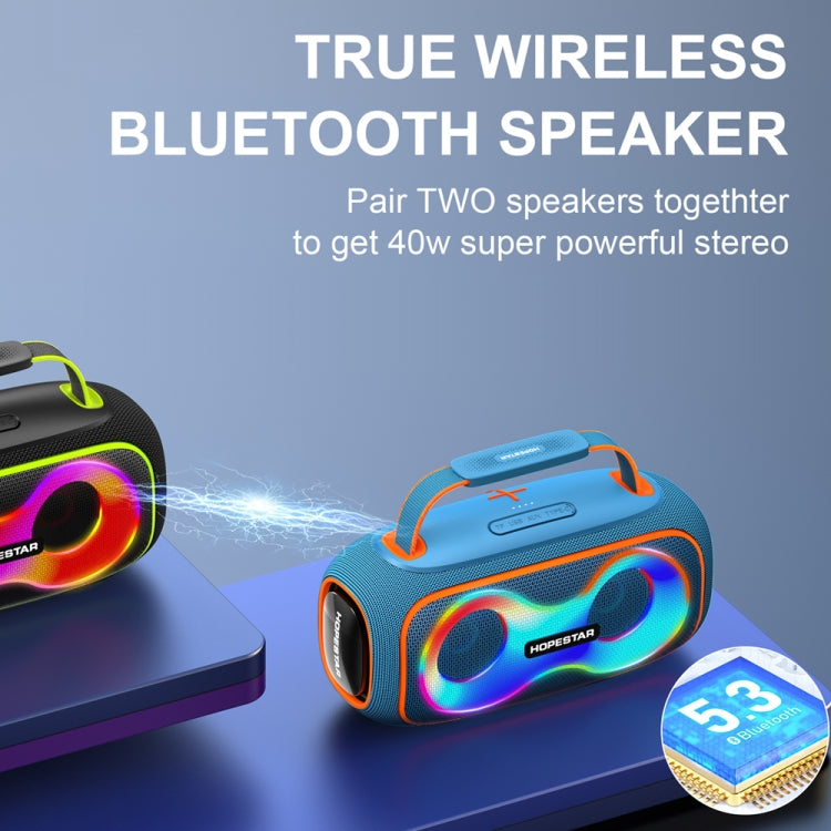 HOPESTAR Party Box 150 40W Outdoor Portable IPX5 Waterproof Bluetooth Speaker(Navy Blue)