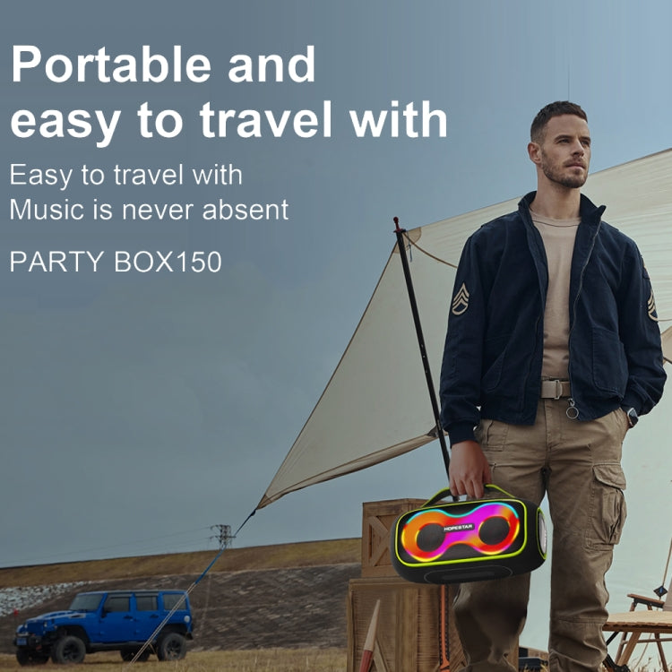 HOPESTAR Party Box 150 40W Outdoor Portable IPX5 Waterproof Bluetooth Speaker(Navy Blue)