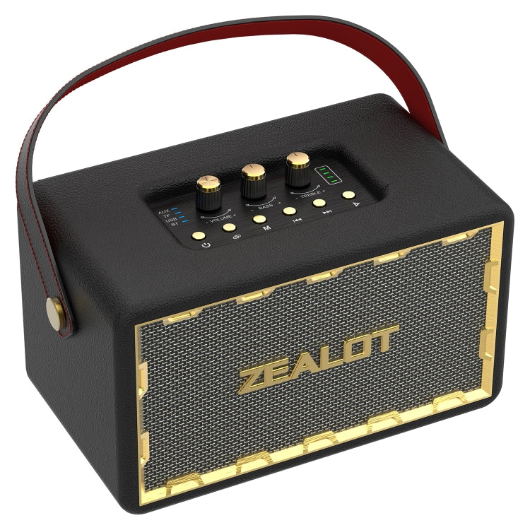 Zealot MT01M Retro Card Portable Wireless Bluetooth Speaker with Dual Microphones(Black)