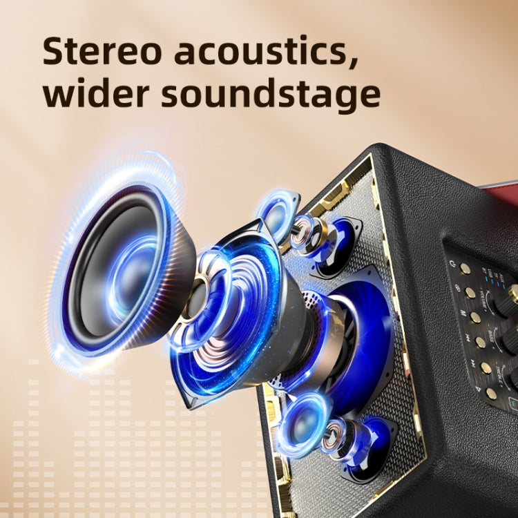 Zealot MT01M Retro Card Portable Wireless Bluetooth Speaker with Dual Microphones(Black)