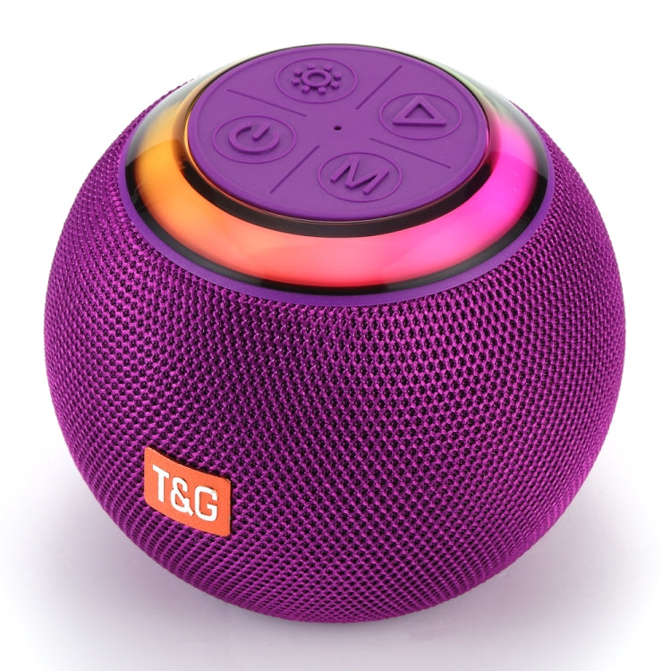 T&G TG683 Mini Portable Outdoor Wireless Bluetooth Speaker with LED Atmosphere Light(Purple)