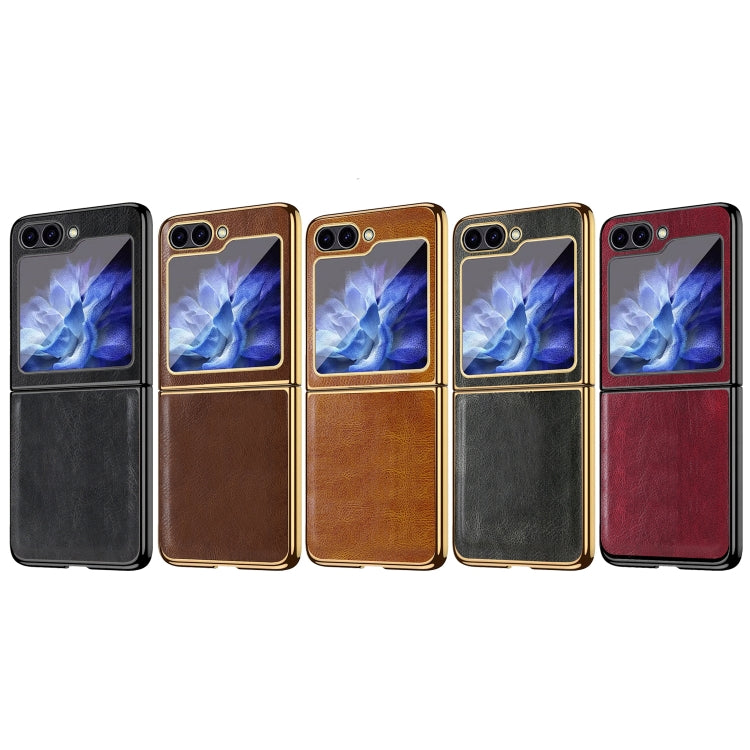 For Samsung Galaxy Z Flip6 VIETAO Crazy Horse Texture PU Phone Case(Red)