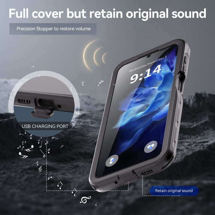 For Samsung Galaxy A16 5G / 4G RedPepper IP68 Waterproof PC Hybrid TPU Phone Case(Black)