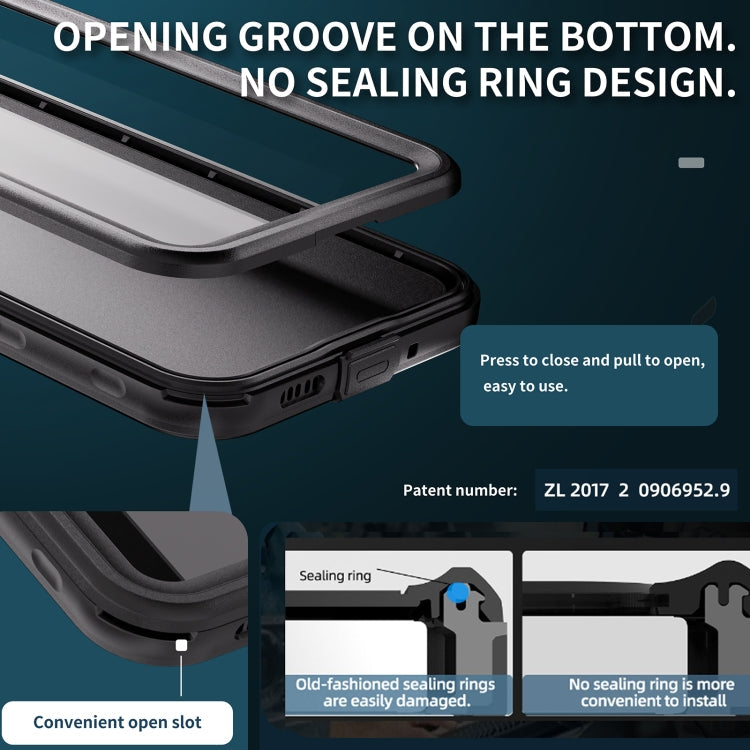 For Samsung Galaxy A16 5G / 4G RedPepper IP68 Waterproof PC Hybrid TPU Phone Case(Black)