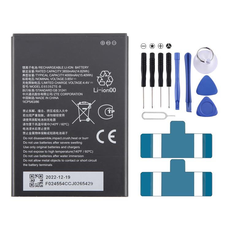 Battery Replacement, For ZTE Axon 60 / 60 Lite E6706ZTE-B 5000mAh, For ZTE Blade A34 / A54 GH6701-GH6702 5000mAh, For ZTE Nubia Z60 Ultra Li3959T45P8h816761 6000mAh, For ZTE Blade V50 Vita Li3852T44P8HA26650 5200mAh                                     ...