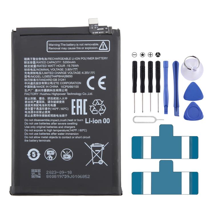 Battery Replacement, For ZTE Axon 60 / 60 Lite E6706ZTE-B 5000mAh, For ZTE Blade A34 / A54 GH6701-GH6702 5000mAh, For ZTE Nubia Z60 Ultra Li3959T45P8h816761 6000mAh, For ZTE Blade V50 Vita Li3852T44P8HA26650 5200mAh                                     ...