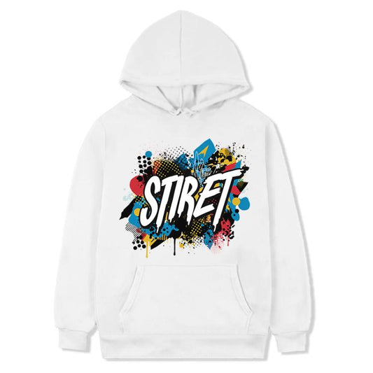 Alphabet Printed Fleece Hooded Sweatshirt Print On Your Demand, XXXL