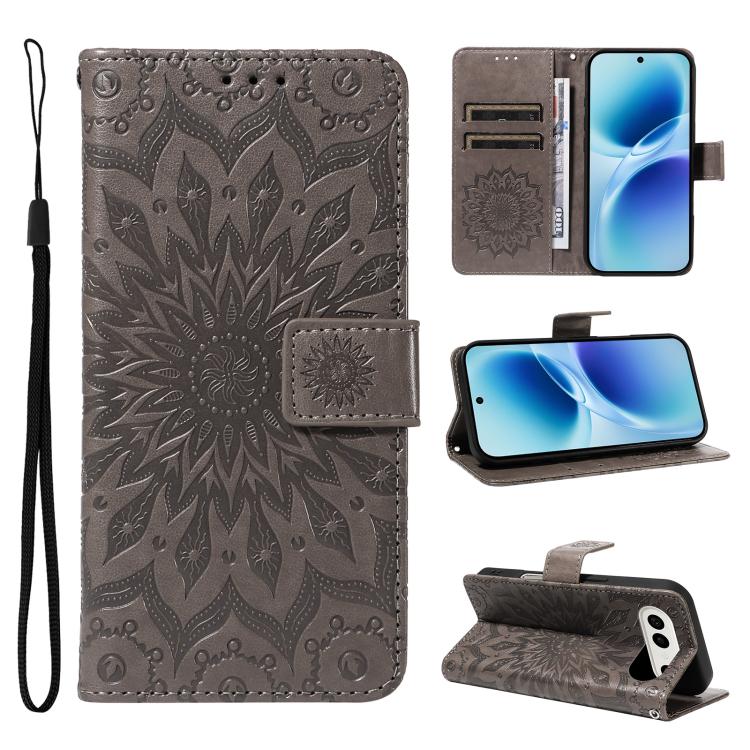 Embossed Sunflower Pattern Flip Leather Phone Case, For vivo S50 Pro mini 5G, For vivo X300 Pro, For vivo X300