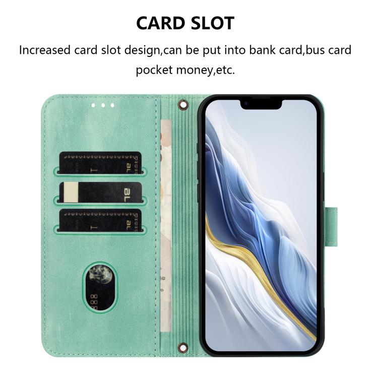 Line Splicing Buckle Retro Leather Phone Case, For iPhone 16 Pro, For iPhone 16 Plus, For iPhone 16