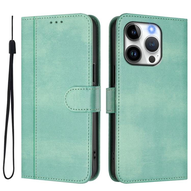 Line Splicing Buckle Retro Leather Phone Case, For iPhone 14 Pro, For iPhone 14 Pro Max, For iPhone 7 / 8 / SE 2022