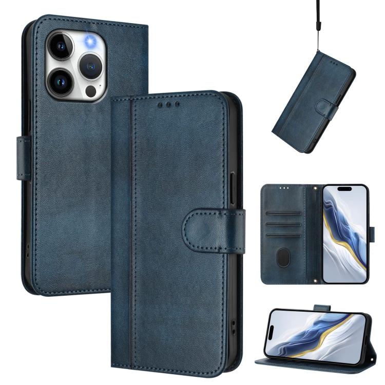 Line Splicing Buckle Retro Leather Phone Case, For iPhone 14 Pro, For iPhone 14 Pro Max, For iPhone 7 / 8 / SE 2022