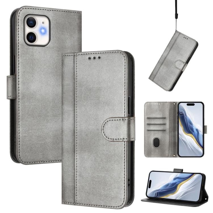 Line Splicing Buckle Retro Leather Phone Case, For iPhone 12 / 12 Pro, For iPhone 12 Pro Max, For iPhone 12 mini