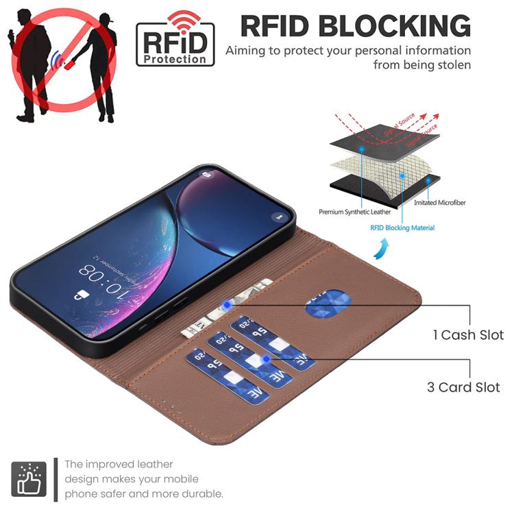 Geometric Pattern RFID Leather Phone Case, For iPhone 12 Pro Max, For iPhone 11 Pro Max, For iPhone 11, For iPhone 11 Pro