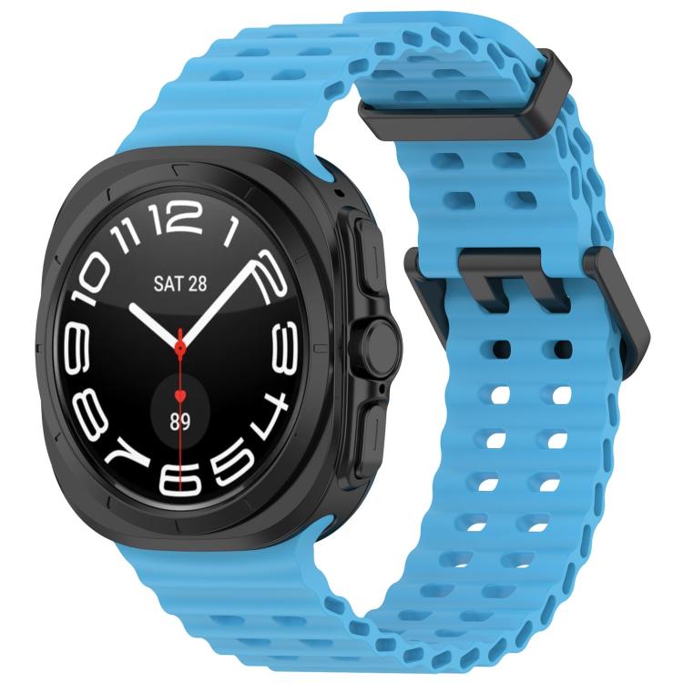 xDfind Ocean Hole Dual Buckle Silicone Watch Band, For Galaxy Watch Ultra2 2026 / 2025 / 1 2024