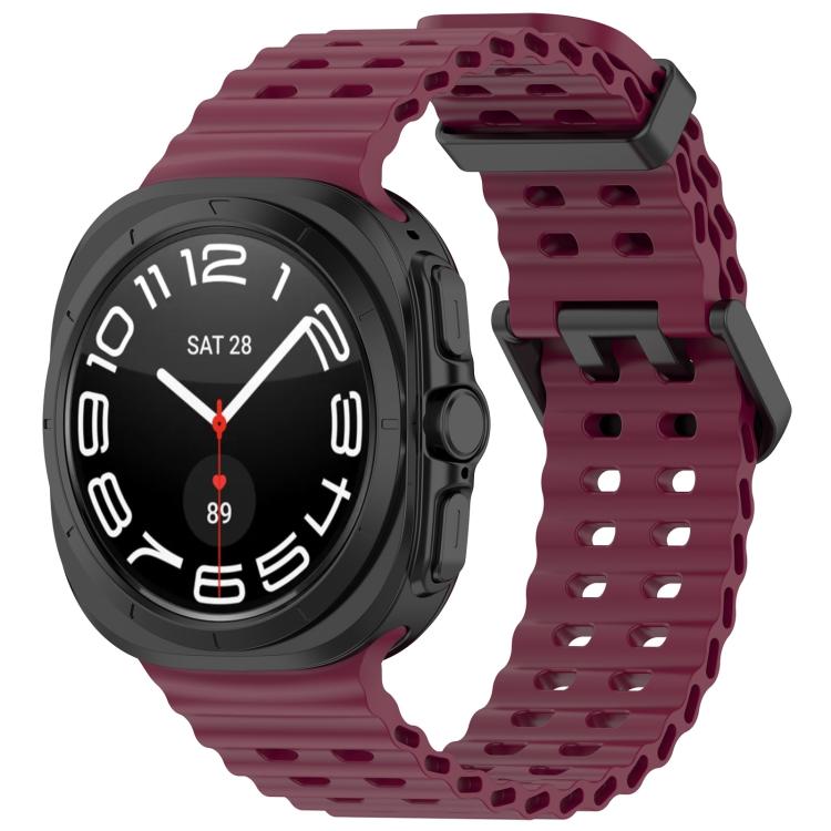 xDfind Ocean Hole Dual Buckle Silicone Watch Band, For Galaxy Watch Ultra2 2026 / 2025 / 1 2024