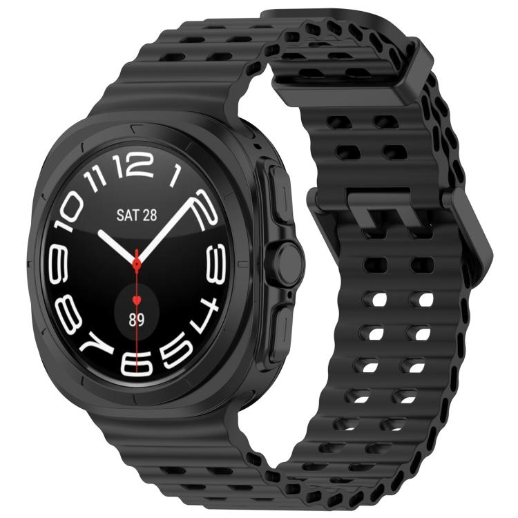 xDfind Ocean Hole Dual Buckle Silicone Watch Band, For Galaxy Watch Ultra2 2026 / 2025 / 1 2024