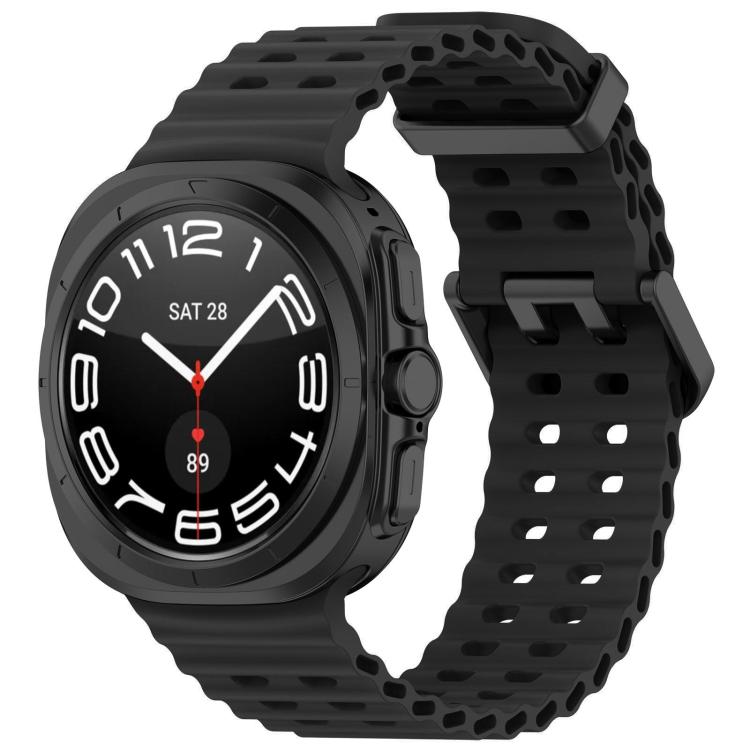 xDfind Ocean Hole Dual Buckle Silicone Watch Band, For Galaxy Watch Ultra2 2026 / 2025 / 1 2024