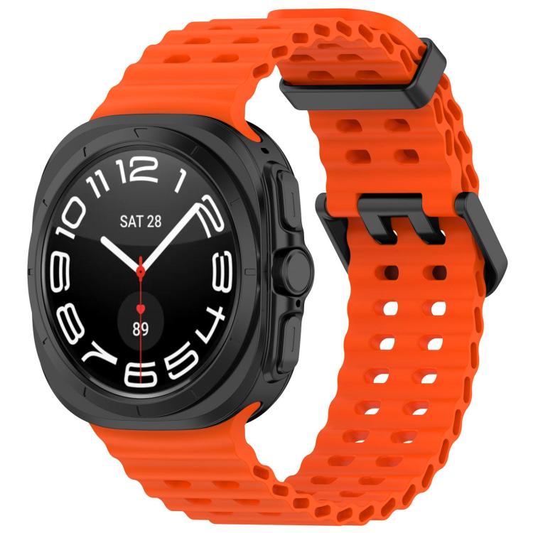 xDfind Ocean Hole Dual Buckle Silicone Watch Band, For Galaxy Watch Ultra2 2026 / 2025 / 1 2024