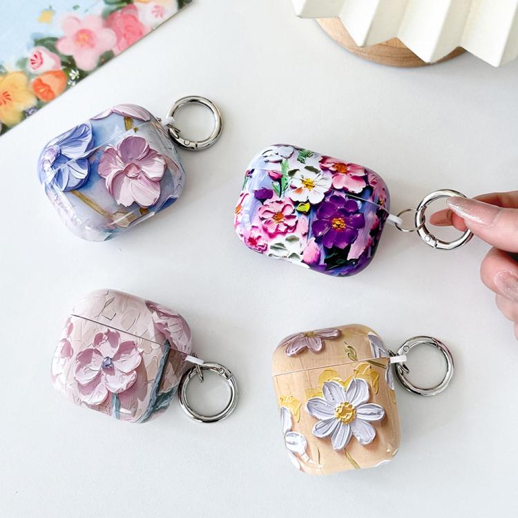 Oil Painting TPU Water Sticker Earphone Case, For AirPods 4, For AirPods Pro 2 / Pro, For AirPods 3, For AirPods 1 / 2