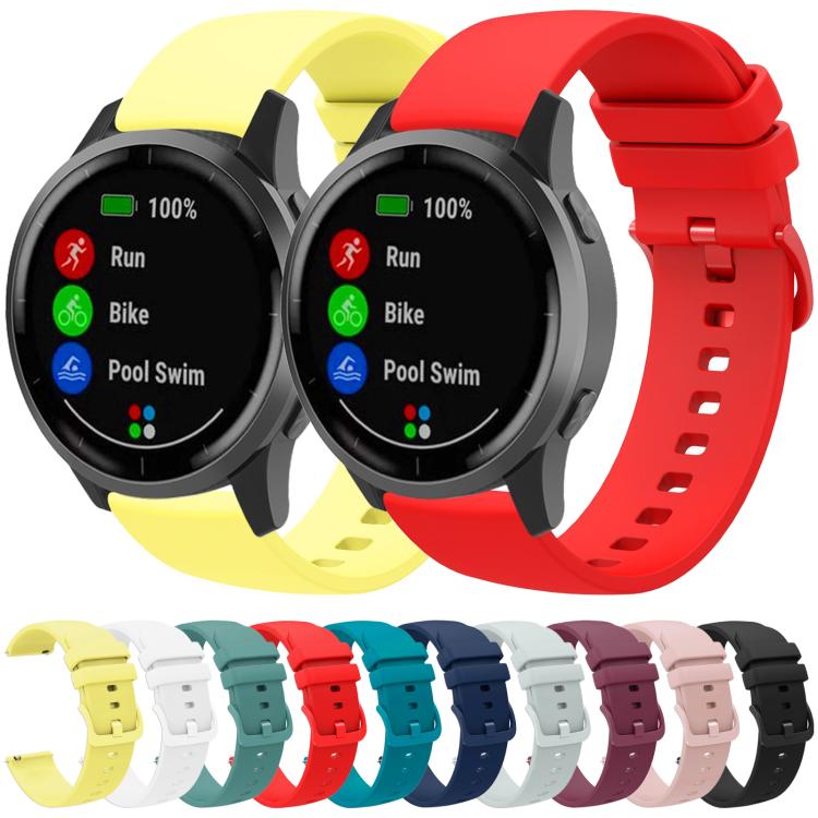 xDfind Flat Pure Color Silicone Watch Band, 20mm, 22mm